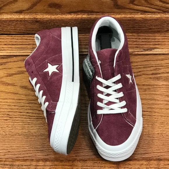 Converse One Star Ox Deep‎ Bordeaux White Shoes - Picture 4 of 8